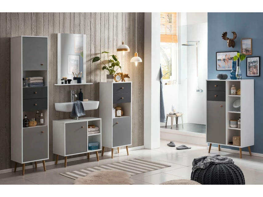 Budget 🔔 Vivre Highboard Jonte - 40,5/118,9/33,1 cm in weiß 🧨 2 Budget 🔔 Vivre Highboard Jonte - 40,5/118,9/33,1 cm in weiß 🧨 – Bild 2