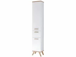 Angebote 🛒 Hochschrank Noventa in weiß 😍