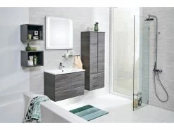 Neu ❤️ Waschtisch-Unterschrank Filino - 72/51/44 cm in grau 😉 -Badezimmerschränke Verkäufe 6190599 0507361 20381620