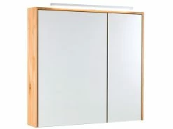 Besorgen 🎁 Die grüne Linie Spiegelschrank Lina - 80/78/16 cm in braun 🌟