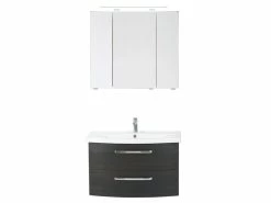 Badezimmerschränke Verkäufe 25 Auslauf 🔥 Pelipal Badezimmer-Block Valea in dunkelbraun 👍