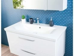 Rabatt 🛒 Waschtisch-Unterschrank Trentino - 105/51/49 cm in weiß 🔥 11 Rabatt 🛒 Waschtisch-Unterschrank Trentino - 105/51/49 cm in weiß 🔥 -Badezimmerschränke Verkäufe 6516797 0567617 4 20083979 3