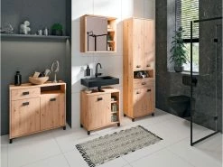 Großhandel 🔔 Vivre Waschbecken-Unterschrank Milo in braun 😀 -Badezimmerschränke Verkäufe 6521514 0568582 2 24322589