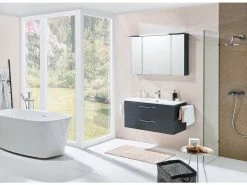 Coupon 👍 Badezimmer-Set Mondo Moran 03 - 3-teilig in grau 👍 -Badezimmerschränke Verkäufe 6540297 0573999 1 23540182