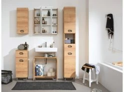 Auslauf 🔔 Vivre Waschbeckenunterschrank Buca - 60/53/33 cm in braun 🔥 -Badezimmerschränke Verkäufe 6622879 0582095 5 24400434