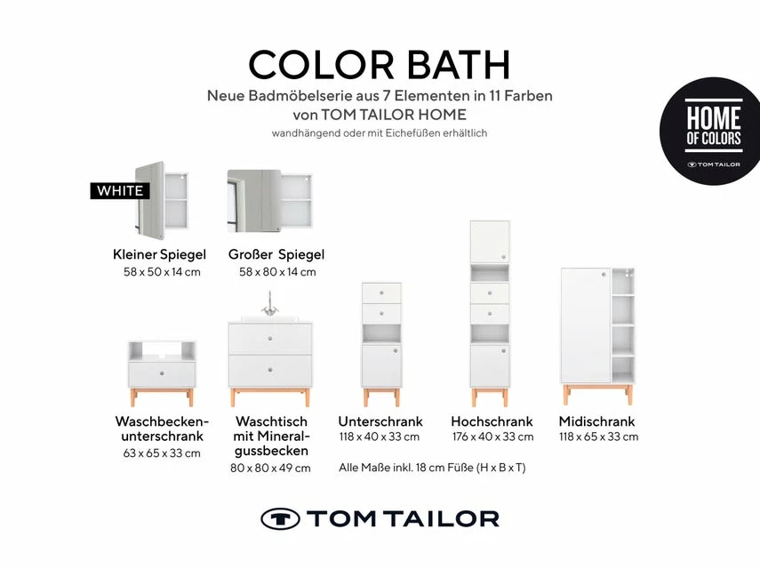 Blitzangebot ❤️ Spiegelschrank Tom Tailor in weiß 💯 2 Blitzangebot ❤️ Spiegelschrank Tom Tailor in weiß 💯 – Bild 2