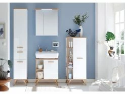 Am billigsten 😀 Spiegelschrank Noventa in weiß ✔️ -Badezimmerschränke Verkäufe 6664307 0593074 1 22302129