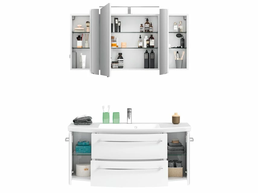 Schlussverkauf ⭐ Aquarell Badezimmer-Set Casablanca - 3-teilig in weiß 🧨 4 Schlussverkauf ⭐ Aquarell Badezimmer-Set Casablanca - 3-teilig in weiß 🧨 – Bild 4