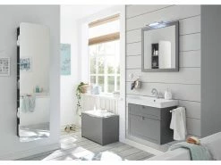 Schlussverkauf 😍 Aquarell Badezimmer-Set Salzburg - 3-teilig in grau ⭐