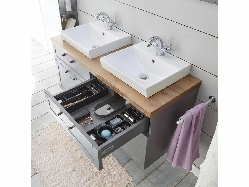 Besorgen 🎁 Aquarell Badezimmer-Set Salzburg in grau 🎉 2 Besorgen 🎁 Aquarell Badezimmer-Set Salzburg in grau 🎉 – Bild 2