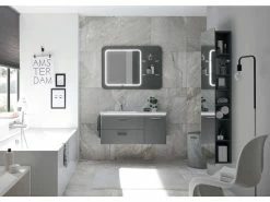 Coupon ⌛ Aquarell Badezimmer-Set Brügge - 3-teilig in grau 🔔 6 Coupon ⌛ Aquarell Badezimmer-Set Brügge - 3-teilig in grau 🔔 -Badezimmerschränke Verkäufe 6684333 0599678 1 24622335