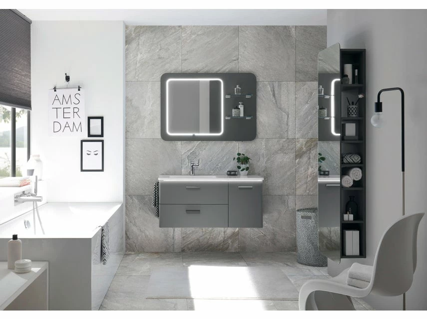 Coupon ⌛ Aquarell Badezimmer-Set Brügge - 3-teilig in grau 🔔 3 Coupon ⌛ Aquarell Badezimmer-Set Brügge - 3-teilig in grau 🔔 – Bild 3