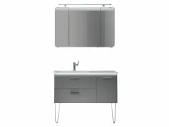 Bestpreis 💯 Aquarell Badezimmer-Set Brügge - 3-teilig in grau ⌛