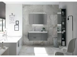 Bestpreis 💯 Aquarell Badezimmer-Set Brügge - 3-teilig in grau ⌛ 15 Bestpreis 💯 Aquarell Badezimmer-Set Brügge - 3-teilig in grau ⌛ -Badezimmerschränke Verkäufe 6684345 0599686 5 24622393