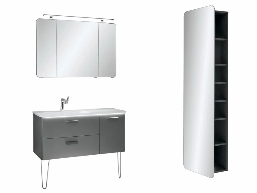 Bestpreis 💯 Aquarell Badezimmer-Set Brügge - 3-teilig in grau ⌛ 4 Bestpreis 💯 Aquarell Badezimmer-Set Brügge - 3-teilig in grau ⌛ – Bild 4