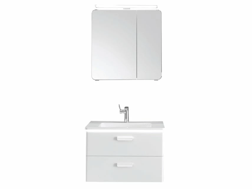 Billig 😀 Aquarell Badezimmer-Set Brügge - 3-teilig in weiß 😀 1 Billig 😀 Aquarell Badezimmer-Set Brügge - 3-teilig in weiß 😀