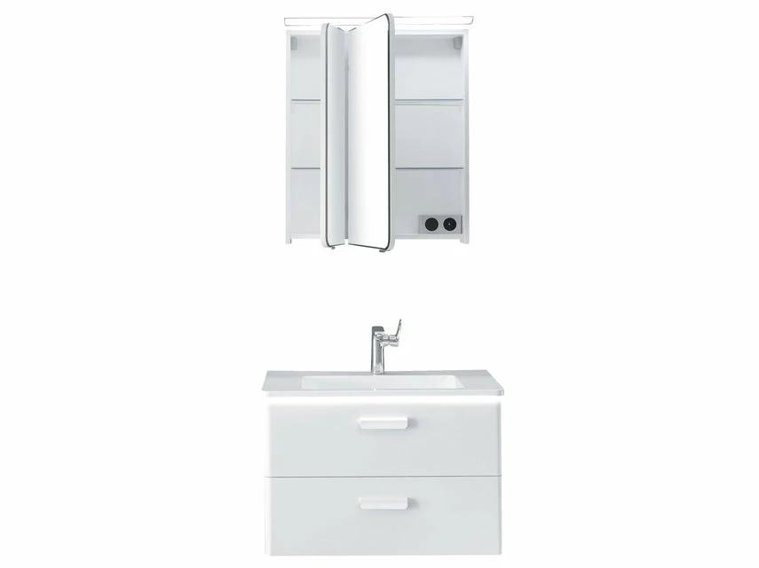 Auslauf ✔️ Aquarell Badezimmer-Set Brügge - 3-teilig in weiß 🤩 2 Auslauf ✔️ Aquarell Badezimmer-Set Brügge - 3-teilig in weiß 🤩 – Bild 2