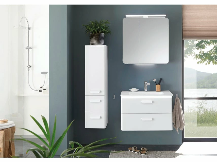 Auslauf ✔️ Aquarell Badezimmer-Set Brügge - 3-teilig in weiß 🤩 5 Auslauf ✔️ Aquarell Badezimmer-Set Brügge - 3-teilig in weiß 🤩 – Bild 5