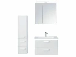 Großhandel 😍 Aquarell Midischrank Brügge links- 30/121/33 cm in weiß 😀 -Badezimmerschränke Verkäufe 6684355 0599698 3 24623052