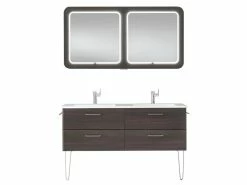 Coupon 👏 Aquarell Badezimmer-Set Brügge - 3-teilig in dunkelbraun 🌟