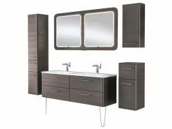 Coupon 👏 Aquarell Badezimmer-Set Brügge - 3-teilig in dunkelbraun 🌟 -Badezimmerschränke Verkäufe 6684387 0599729 4 24623515