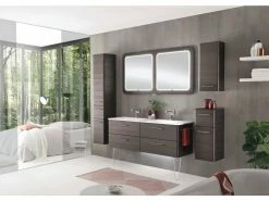 Coupon 👏 Aquarell Badezimmer-Set Brügge - 3-teilig in dunkelbraun 🌟 -Badezimmerschränke Verkäufe 6684388 0599729 5 24623515