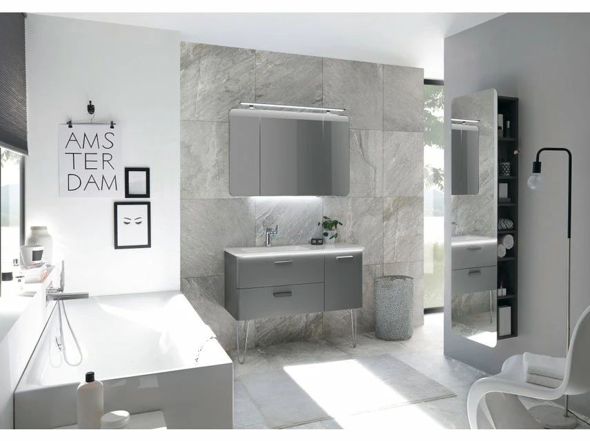 Bestpreis 💯 Aquarell Badezimmer-Set Brügge - 3-teilig in grau ⌛ 2 Bestpreis 💯 Aquarell Badezimmer-Set Brügge - 3-teilig in grau ⌛ – Bild 2