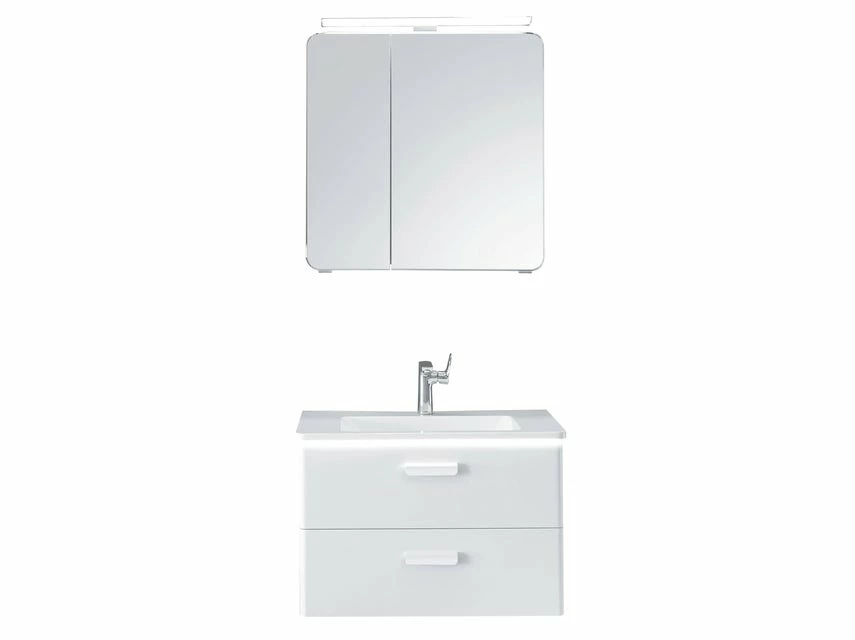 Auslauf ✔️ Aquarell Badezimmer-Set Brügge - 3-teilig in weiß 🤩 1 Auslauf ✔️ Aquarell Badezimmer-Set Brügge - 3-teilig in weiß 🤩