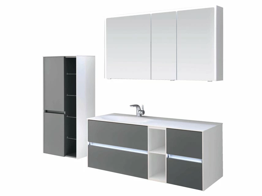 Besorgen 🛒 Aquarell Badezimmer-Set Mailand - 3-teilig in grau ✔️ 4 Besorgen 🛒 Aquarell Badezimmer-Set Mailand - 3-teilig in grau ✔️ – Bild 4