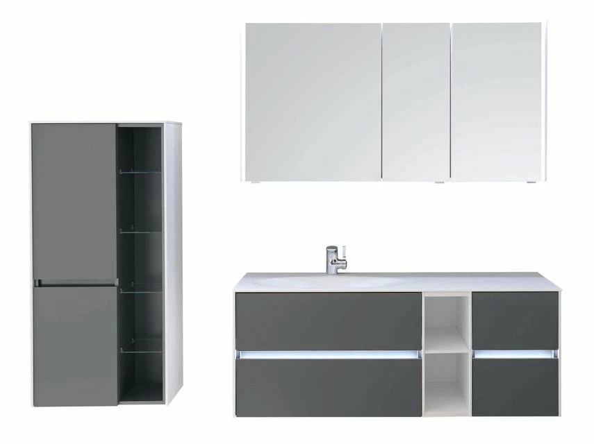 Besorgen 🛒 Aquarell Badezimmer-Set Mailand - 3-teilig in grau ✔️ 3 Besorgen 🛒 Aquarell Badezimmer-Set Mailand - 3-teilig in grau ✔️ – Bild 3