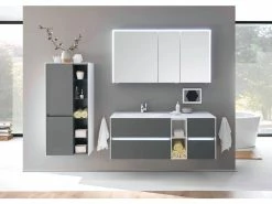 Angebote 👍 Aquarell Midischrank Mailand - 57/121/33 cm in grau 🌟 -Badezimmerschränke Verkäufe 6685611 0600024 5 24611908