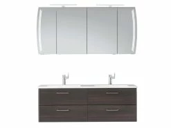 Brandneu 🤩 Aquarell Badezimmer-Set Brügge - 3-teilig in dunkelbraun 😍