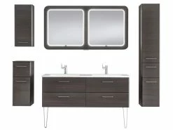 Bestes Angebot 😍 Aquarell Unterschrank Brügge - 30/73/33 cm in dunkelbraun 💯 -Badezimmerschränke Verkäufe 6685814 0600065 4 24623367