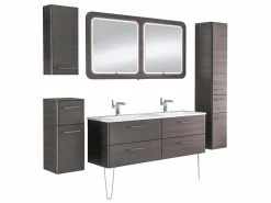 Schlussverkauf 🔥 Aquarell Hängeschrank Brügge - 30/70/33 cm in dunkelbraun ✨ -Badezimmerschränke Verkäufe 6685822 0600072 5 24623424