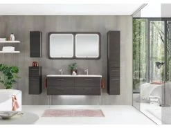 Schlussverkauf 🔥 Aquarell Hängeschrank Brügge - 30/70/33 cm in dunkelbraun ✨ -Badezimmerschränke Verkäufe 6685824 0600072 7 24623424