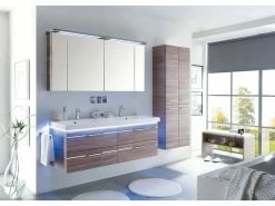 Aktion 🎁 Aquarell Badezimmer-Set Bern - 3-teilig in hellgrau 🛒