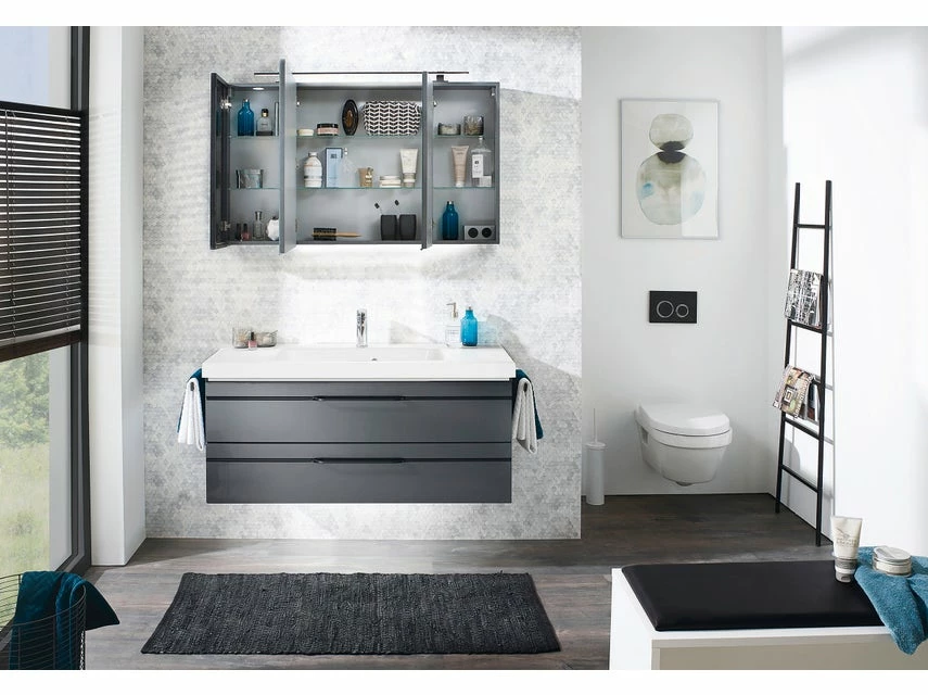 Bestpreis 😉 Aquarell Badezimmer-Set Bern - 3-teilig in schwarz 🔥 7 Bestpreis 😉 Aquarell Badezimmer-Set Bern - 3-teilig in schwarz 🔥 – Bild 7