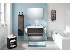 Brandneu 🥰 Aquarell Midischrank Bern 05 - 30/121/33 cm in dunkelbraun ❤️ -Badezimmerschränke Verkäufe 6687809 0600708 1 24575279