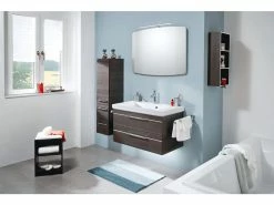 Brandneu 🥰 Aquarell Midischrank Bern 05 - 30/121/33 cm in dunkelbraun ❤️ -Badezimmerschränke Verkäufe 6687810 0600708 2 24575279