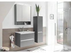 Budget 🛒 Aquarell Badezimmer-Set Bordeaux 01 - 3-teilig in grau 🧨 11 Budget 🛒 Aquarell Badezimmer-Set Bordeaux 01 - 3-teilig in grau 🧨 -Badezimmerschränke Verkäufe 6688111 0600864 1 24612998