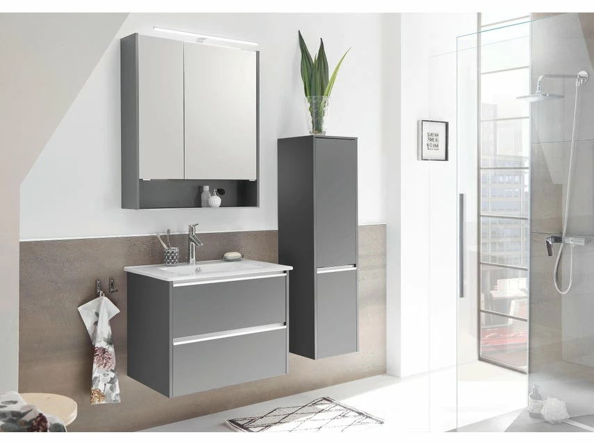 Budget 🛒 Aquarell Badezimmer-Set Bordeaux 01 - 3-teilig in grau 🧨 5 Budget 🛒 Aquarell Badezimmer-Set Bordeaux 01 - 3-teilig in grau 🧨 – Bild 5