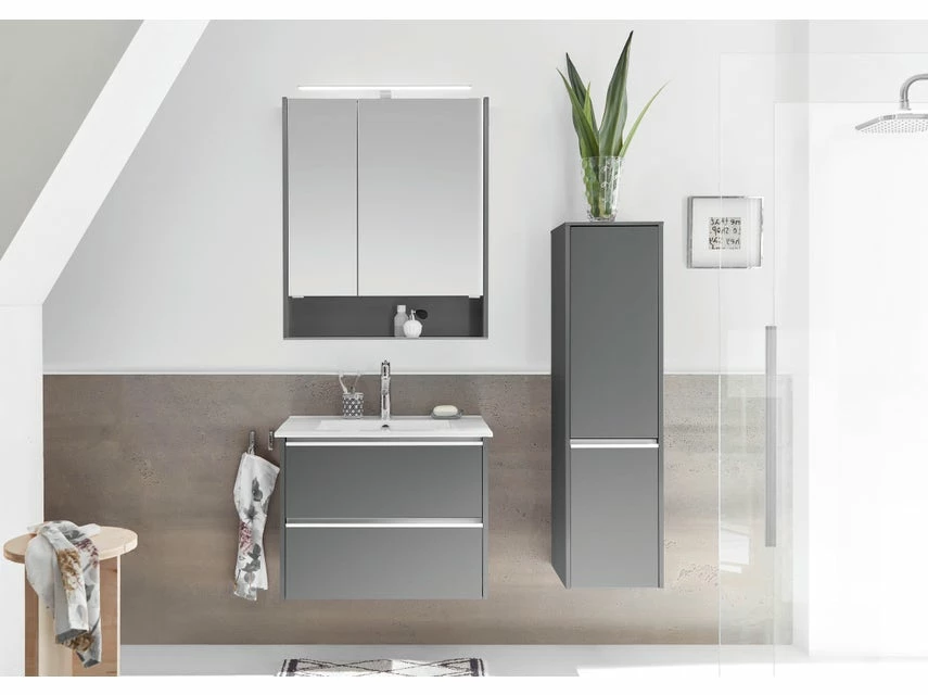 Budget 🛒 Aquarell Badezimmer-Set Bordeaux 01 - 3-teilig in grau 🧨 2 Budget 🛒 Aquarell Badezimmer-Set Bordeaux 01 - 3-teilig in grau 🧨 – Bild 2