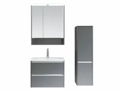 Budget 🛒 Aquarell Badezimmer-Set Bordeaux 01 - 3-teilig in grau 🧨 9 Budget 🛒 Aquarell Badezimmer-Set Bordeaux 01 - 3-teilig in grau 🧨 -Badezimmerschränke Verkäufe 6688113 0600864 3 24612998