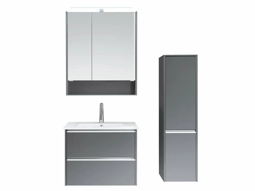 Budget 🛒 Aquarell Badezimmer-Set Bordeaux 01 - 3-teilig in grau 🧨 3 Budget 🛒 Aquarell Badezimmer-Set Bordeaux 01 - 3-teilig in grau 🧨 – Bild 3