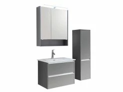 Budget 🛒 Aquarell Badezimmer-Set Bordeaux 01 - 3-teilig in grau 🧨 12 Budget 🛒 Aquarell Badezimmer-Set Bordeaux 01 - 3-teilig in grau 🧨 -Badezimmerschränke Verkäufe 6688114 0600864 4 24612998