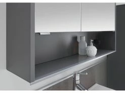 Budget 🛒 Aquarell Badezimmer-Set Bordeaux 01 - 3-teilig in grau 🧨 13 Budget 🛒 Aquarell Badezimmer-Set Bordeaux 01 - 3-teilig in grau 🧨 -Badezimmerschränke Verkäufe 6688115 0600864 5 24612998