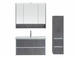 Bestpreis 🤩 Aquarell Midischrank Bordeaux - 33,3/123,7/33 cm in weiß 👍 -Badezimmerschränke Verkäufe 6688162 0600912 3 24613657