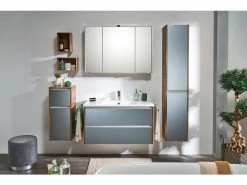 Rabatt 🌟 Aquarell Hochschrank Bordeaux - 33,3/170,7/33 cm in grau 🎁 -Badezimmerschränke Verkäufe 6688203 0600945 3 24613764