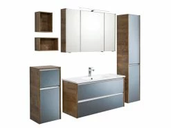 Rabatt 🌟 Aquarell Hochschrank Bordeaux - 33,3/170,7/33 cm in grau 🎁 -Badezimmerschränke Verkäufe 6688208 0600945 8 24613764