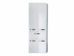 Neu ⭐ Aquarell Hochschrank Rotterdam 01 in weiß 👍